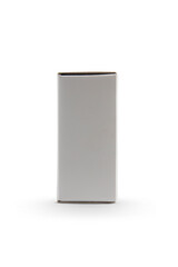 Product packaging cardboard box isolated on white background