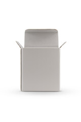 Product packaging cardboard box isolated on white background