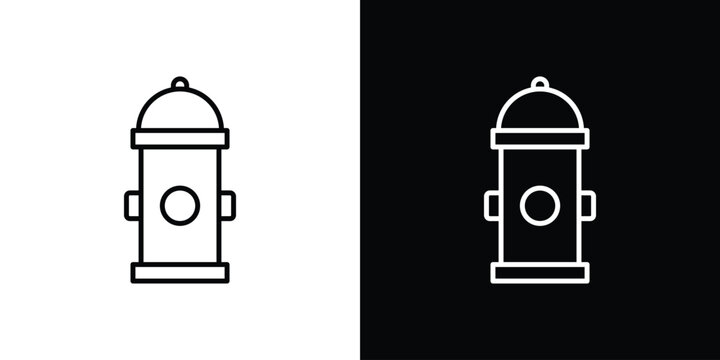 Fire hydrant icon. Line with editable stroke.