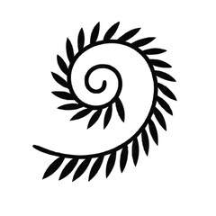 Tribal tattoo design vector illustration of a swirling sun flower pattern