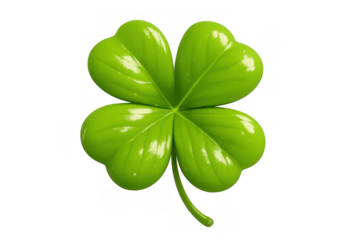 Four leaf clover for good luck and fortune, representing success and hope for st. Patrick's day celebration