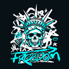 Liberty skull design