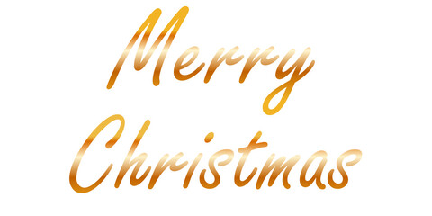 Soft golden Merry Christmas handwritten calligraphy with light glow on dark background. Part of a Merry Christmas holiday lettering set.