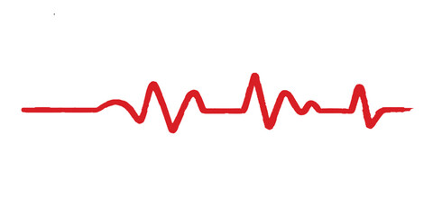 Red heart beat on an ECG cardiogram chart illustrating business stock market success and finance growth vector