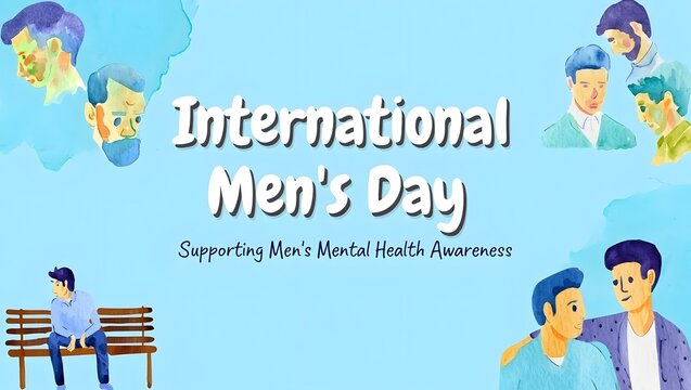 International Men’s Day Mental Health Awareness Banner