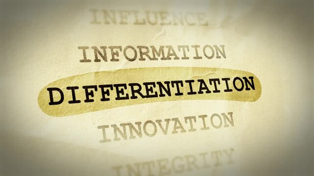 Differentiation Text Highlight Animation &ndash; Documentary Style Effect
