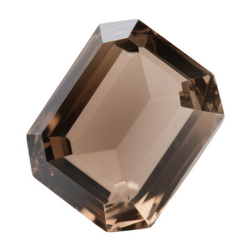 Empty Decorative Clear Gemstone Display Piece with Geometric Facets