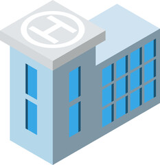 아이소메트릭 건물 일러스트레이션