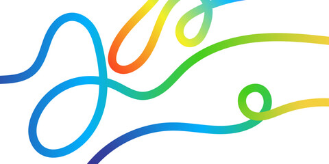 Template with colorful gradient squiggles shapes. Vector eps10