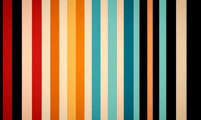 Vibrant vertical stripes in a retro color palette