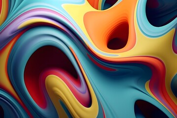 Vibrant abstract swirls of color flowing and blending together