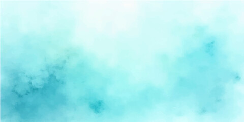 Abstract blue sky background with light clouds and watercolor texture