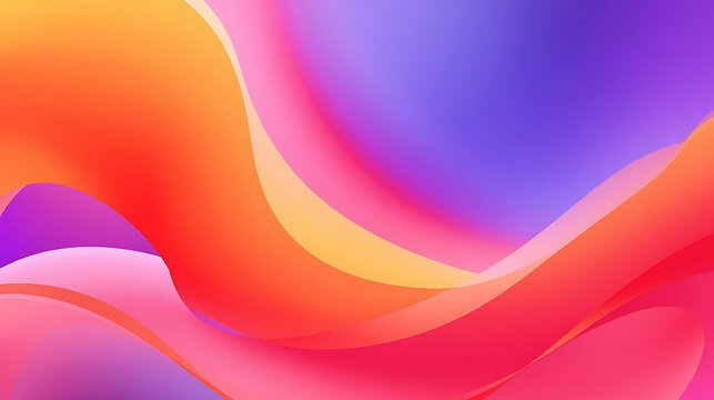 Vibrant abstract gradient flowing waves of color