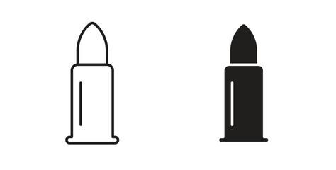 Bullet icon with editable stroke and flat vector pack