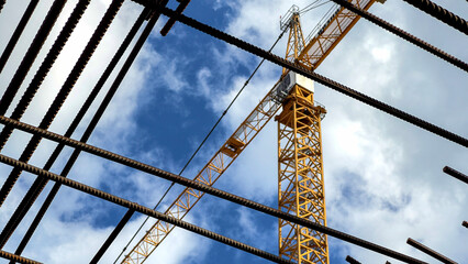 Tower cranes on the construction site