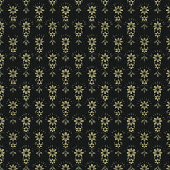 "Elegant Seamless Floral Pattern on Dark Background"