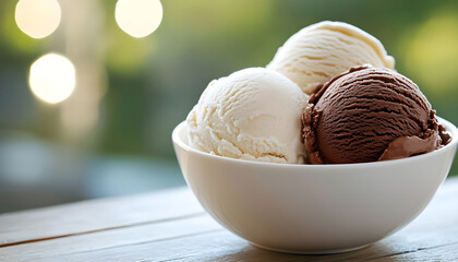 Chocolate and Vanilla Ice Cream