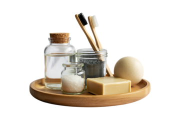 Zero waste eco-friendly personal care essentials: sustainable beauty set