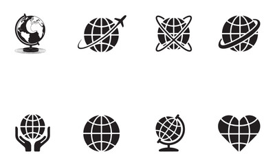 Modern global communication and internet connection icon symbolizing worldwide digital network access and international data exchange for web design