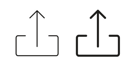 Export icon with editable stroke and flat vector pack