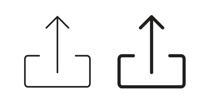 Export icon with editable stroke and flat vector pack