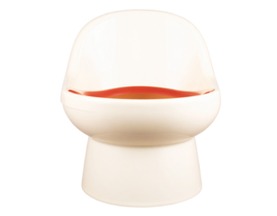  Children’s Potty with Integrated Splash Guard, Front View, Isolated on Transparent Background