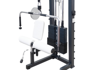  Close-Up of Multi-Grip Bar and Pulleys on Cable Chest Press Machine, Isolated