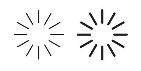 Fototapeta premium Loading icon with editable stroke and flat vector pack