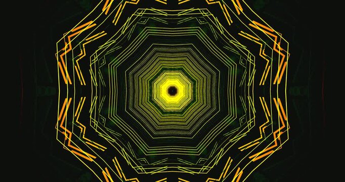 Colorful tunnel video loop for screensaver display in a seamless and engaging design