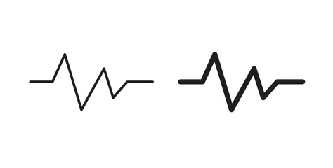 Pulse icon with editable stroke and flat vector pack