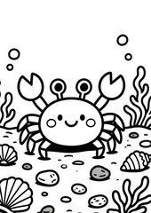 Magical Underwater World&rdquo; is a series of 15 coloring illustrations with a title page. This children&rsquo;s set features charming underwater characters and ocean scenes that inspire creativity.