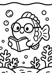 Magical Underwater World&rdquo; is a series of 15 coloring illustrations with a title page. This children&rsquo;s set features charming underwater characters and ocean scenes that inspire creativity.