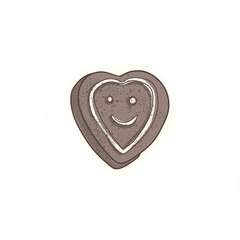 Gingerbread cookie food holiday treat New Year and Christmas cake in the shape of a snowflake house man star hand drawn sketch doodle set cartoon cute