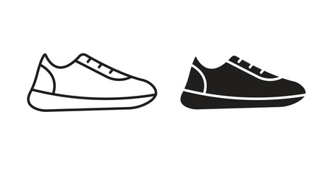 Shoes icon with editable stroke and flat vector pack