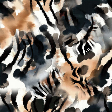 Mixed animal pattern, leopard and zebra texture, African animal pattern.