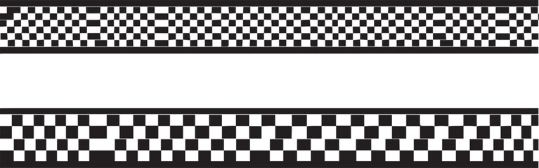 Obraz premium Two rows of checkered patterns with small white squares and black borders