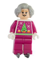 Obraz premium Dortmund - Deutschland 10. November 2025 - Lego Minifigure Senorin auf Schlittschuh - Studio Aufnahme