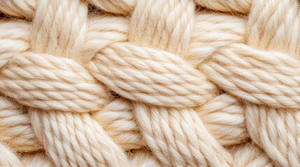 Wool Fabric Weave Macro Showing Soft Texture in Natural Light