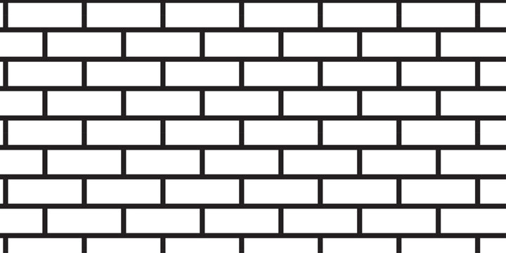 Seamless line brick concrete wall surface tiles. White brick wall texture and solid bricks seamless pattern background.	