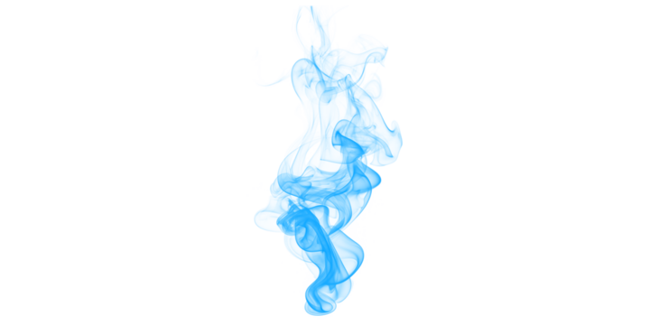 Ethereal Azure Abstract Blue Smoke on Black Background Whimsical Motion Floating Wisps Serene Vapor Digital Art - Powered by Adobe