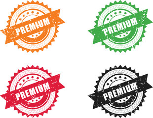 Premium Quality Badge &ndash; Vintage Grunge Stamp for High-End Products, Vector Seal EPS