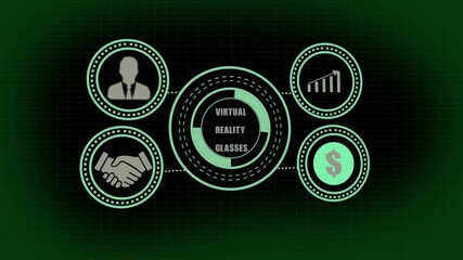 Virtual Reality Glasses Concept on Futuristic Digital Interface technology - Powered by Adobe