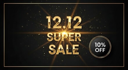 1212 super sale with 10% off discount promotion