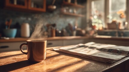 Morning coffee on a cozy table