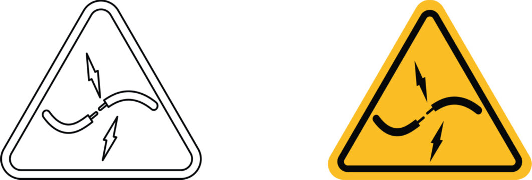 short circuit  icon vector graphic illustration  with white background flat hand made icon fill icon .