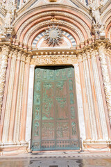 Bronze Door of Siena Cathedral Facade, Italy
