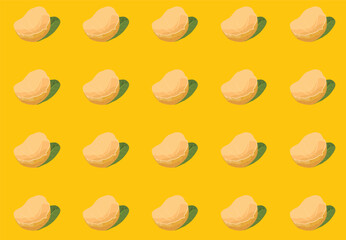 Seamless pattern with peeled longan fruit skin