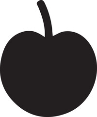 Simple apple Icon: Small Fruit, Dessert Topping, and Sweet Food Symbol