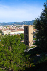 Ancient Watchtower Overlooking Florence Cityscape