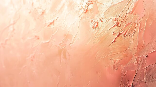 A close up of textured peach and pink paint strokes creating an abstract background design element art